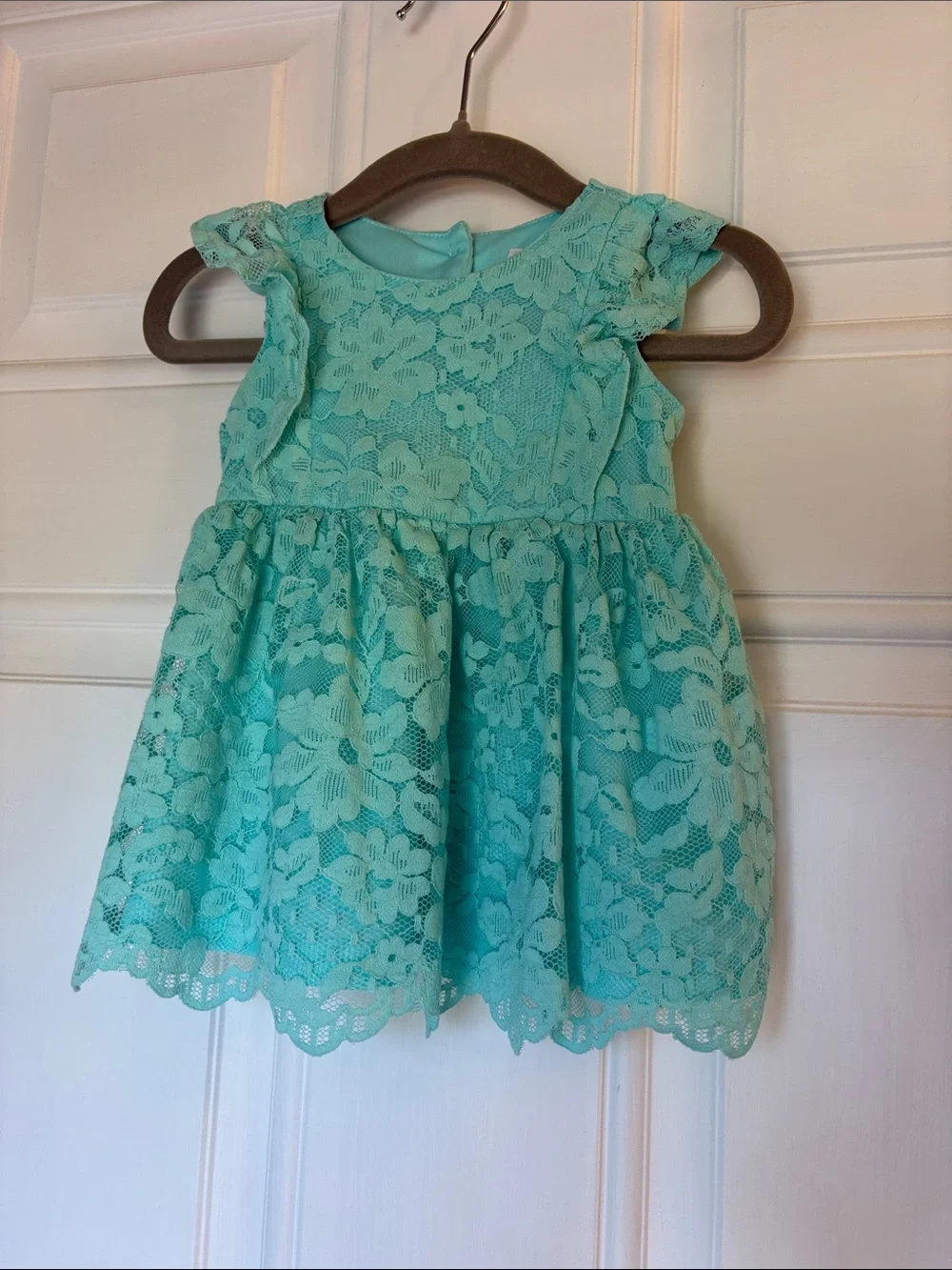 The Children's Place Aqua Lace Flutter Dress